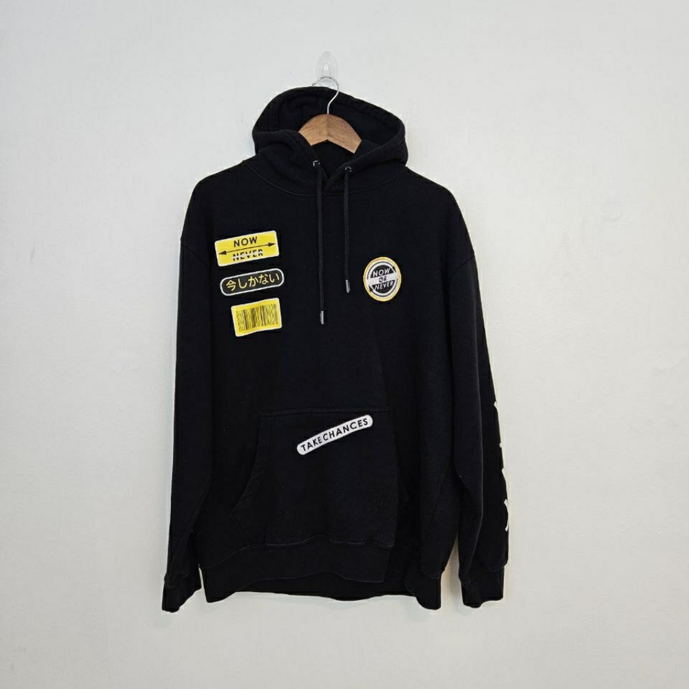 Colby Brock Black Graphic Hoodie with Yellow Accents XL